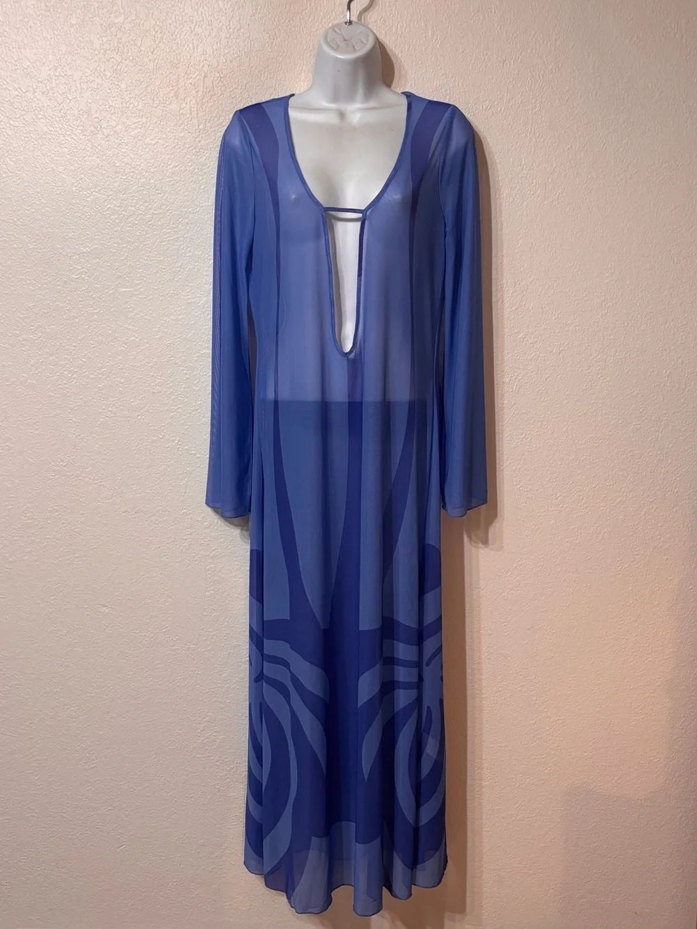 Caroline Constas Sheer Maxi Swim Cover Small NWT